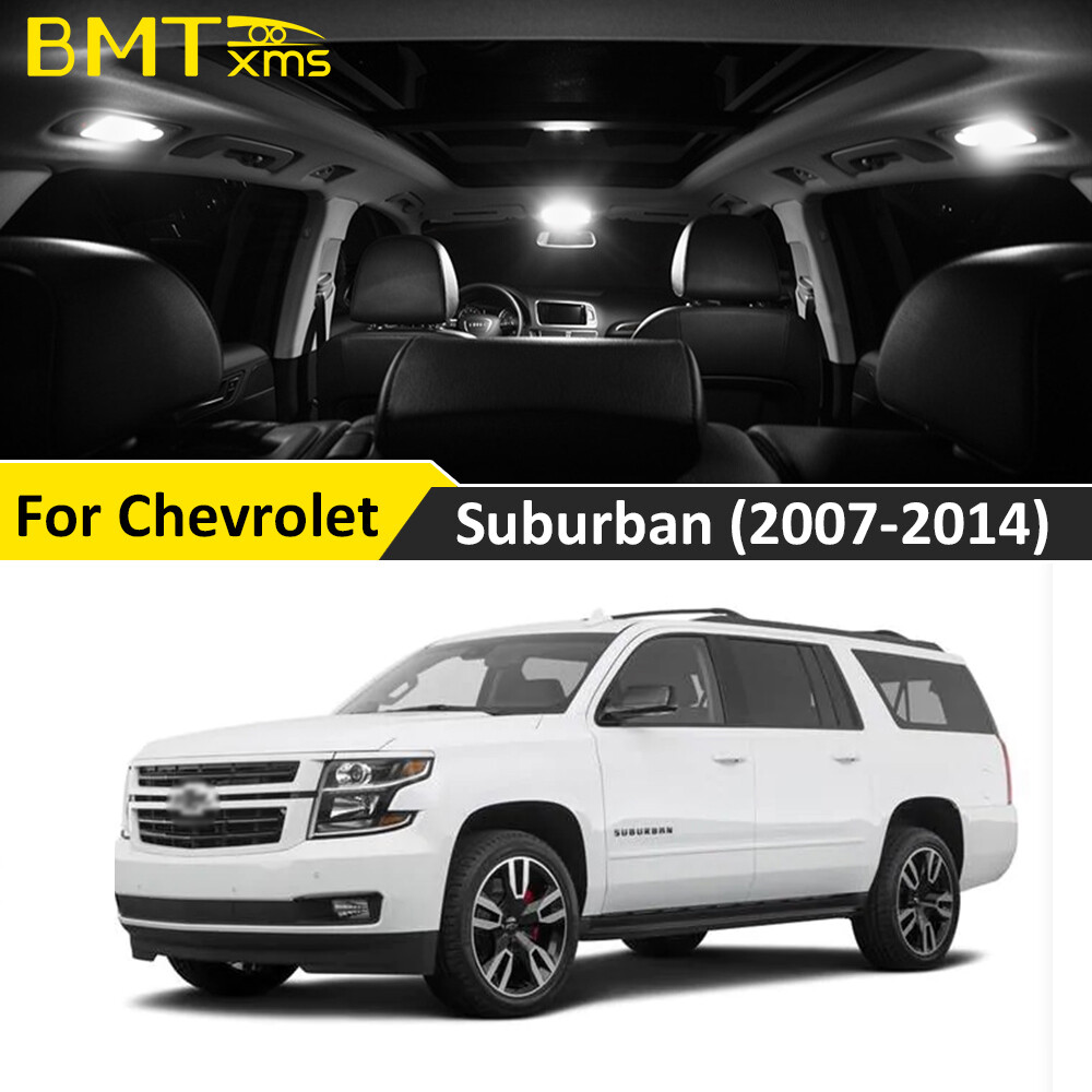 17 Bulbs White LED interior lights package kit for 2007-2014 Chevrolet Suburban