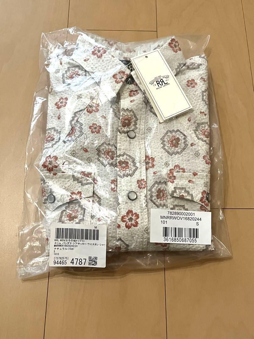 新品*RRL*スリム バンダナ シアサッカー ウエスタン シャツ *M｜メンズ