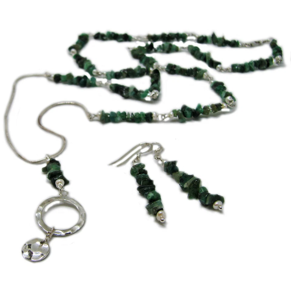 Восстановленные сокровища — набор ювелирных изделий из стерлингового серебра с изумрудной фишкой от SoniaMcD - Изображение 2 из 4