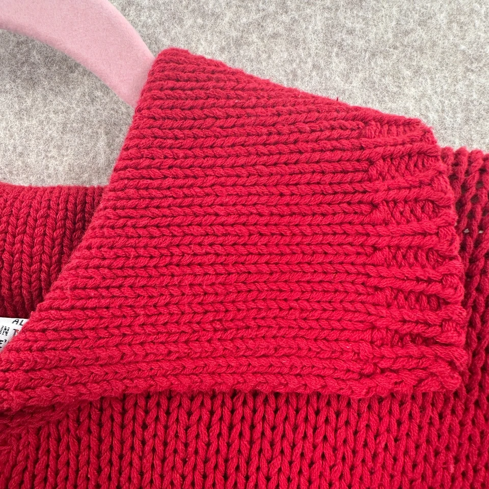 Suéter grueso de algodón Liz Claiborne Lizsport con cremallera bolsillos delanteros talla grande rojo Foto 4 de 4