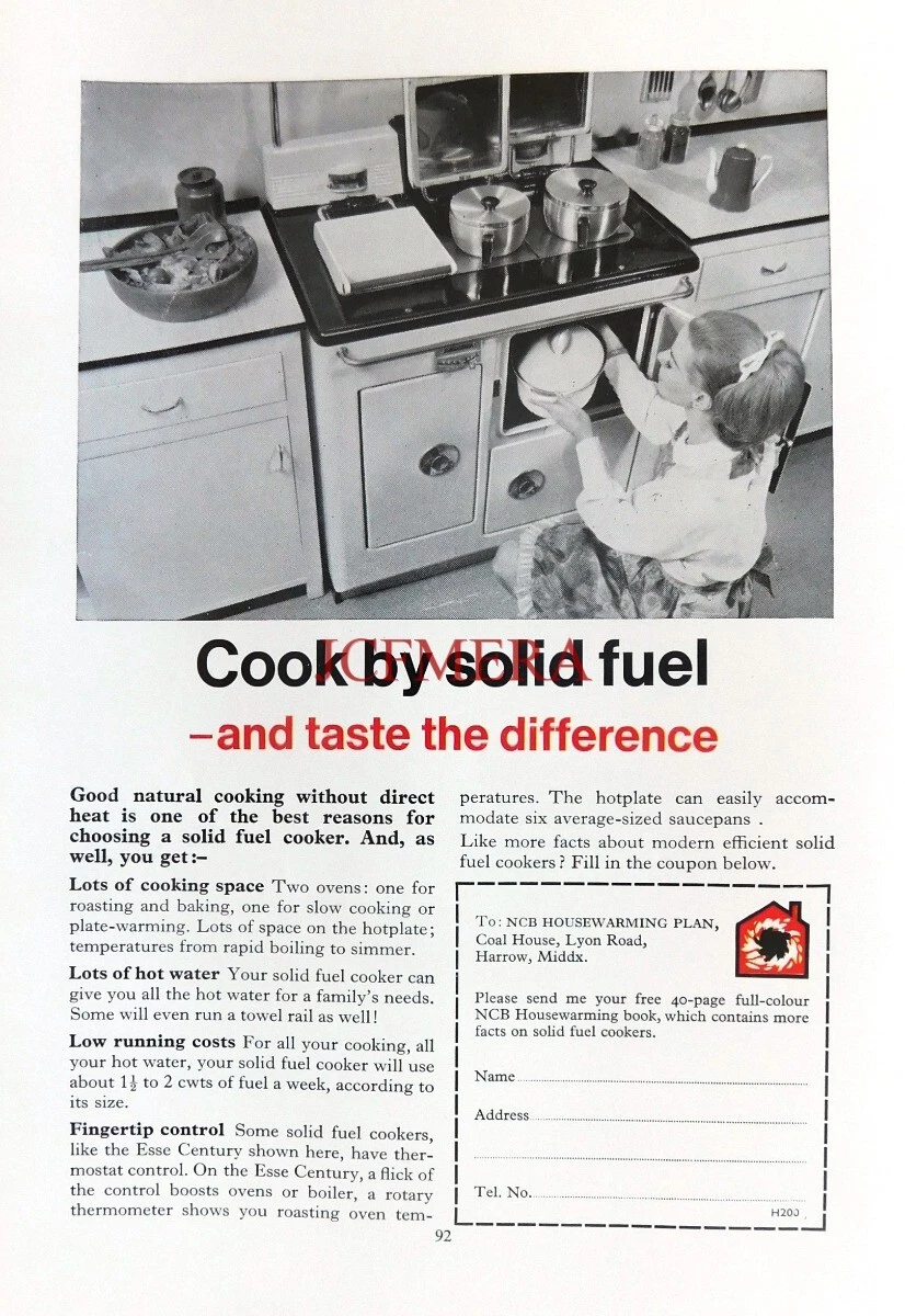 u0026#039;AGAu0026#039; Solid-Fuel Cooker/Heating Range #2, Original 1966 Advert  Print : 665-44 | eBay