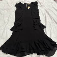MICHAEL KORS Black Short ruffled dress NWT Size S