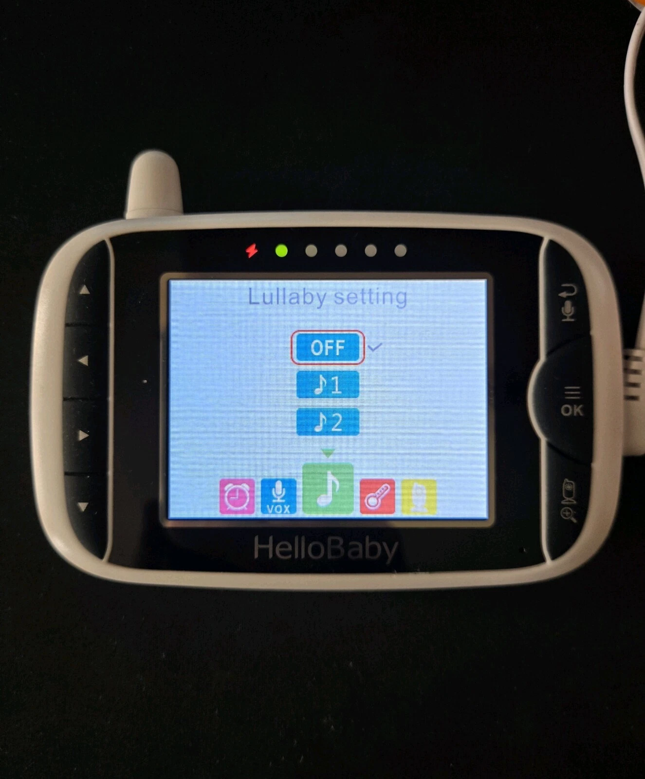HELLOBABY HB32RX VIDEO BABY MONITOR CAMERA AUDIO LCD SCREEN White