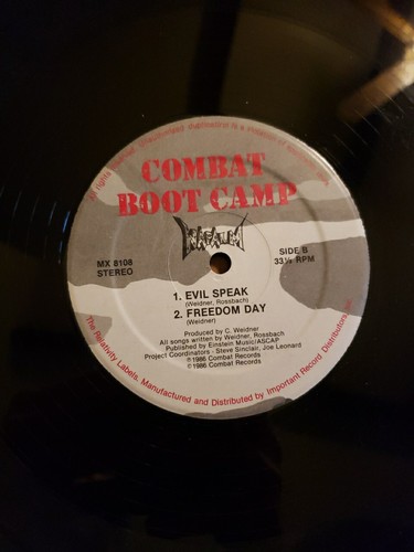 Napalm Combat Boot Camp Vinyl Record from 1986 Relativity Label W/Insert* NM- - Picture 6 of 7
