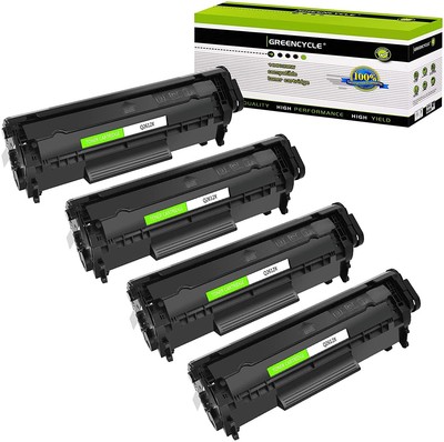 4PK Toner Cartridge Fits for HP LaserJet 1010 1012 1015 3030 1018 1022N Q2612X
