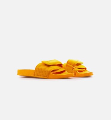 New Adidas Originals Pharrell Chancletas HU Boost Slides Men's 10 Orange FV7261