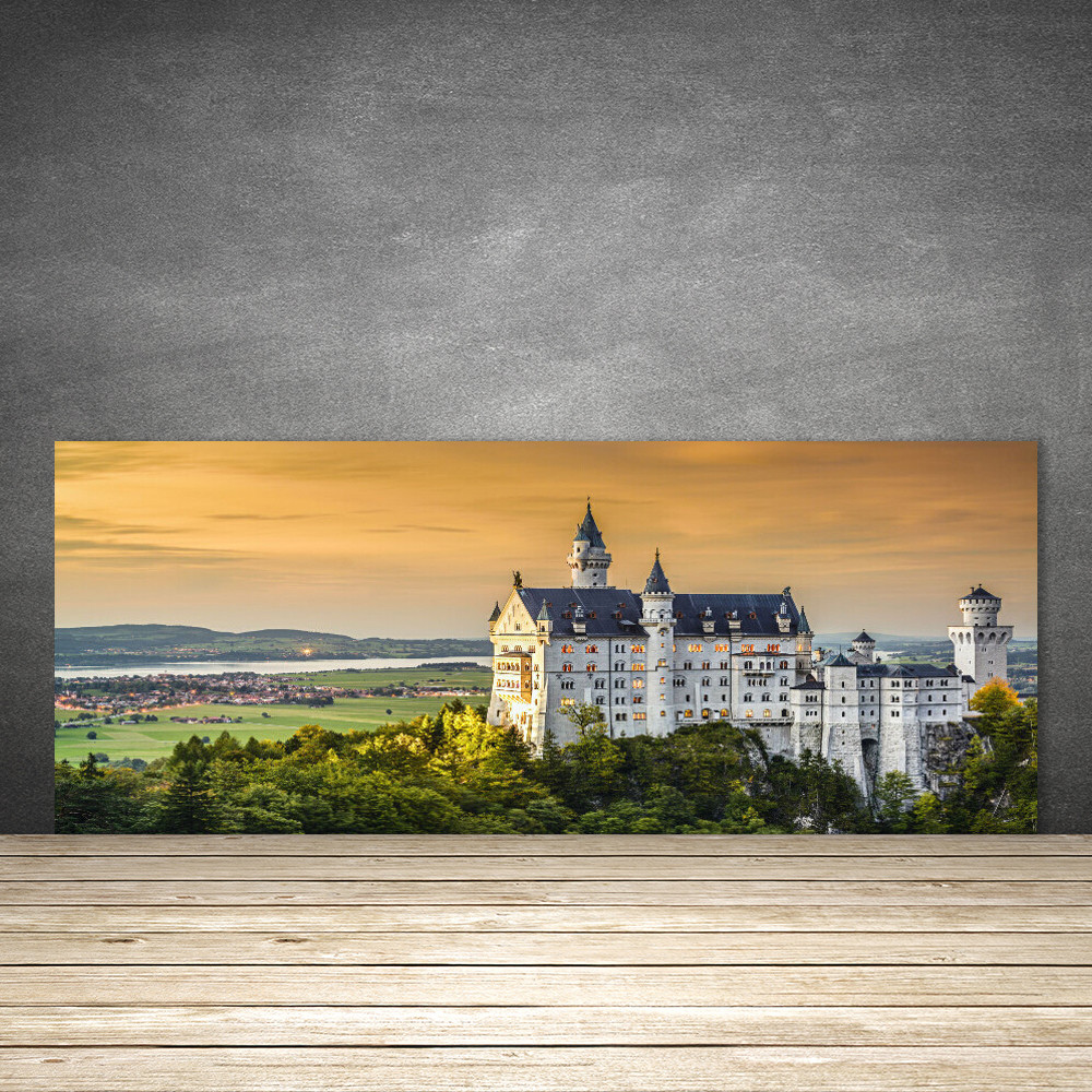 Crédence de cuisine en verre 125x50 cm avec motif paysage de château médiéval