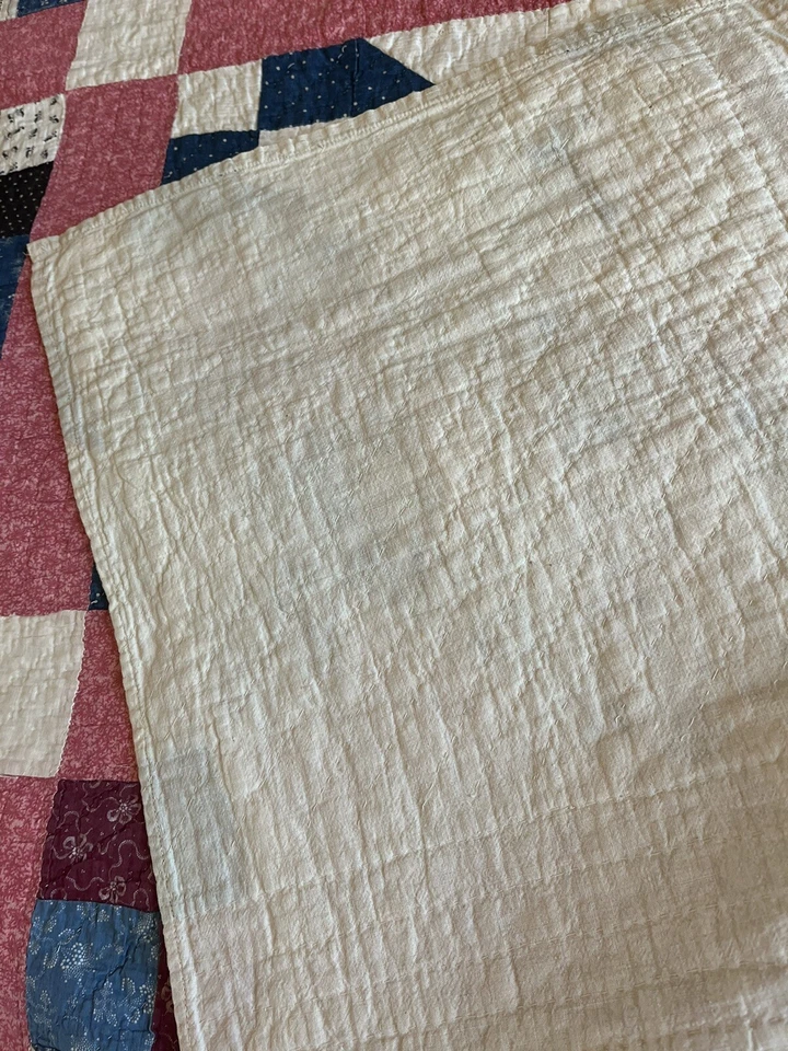 Edredón vintage hecho a mano Calico Americana Jacobs escalera Foto 4 de 4