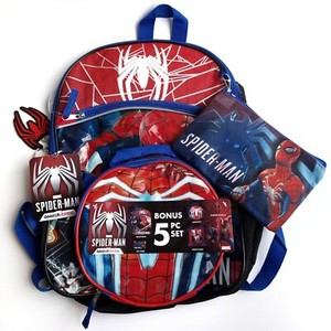 spider man 5 piece backpack