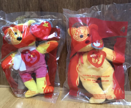 Ty Beanie Babies 25th Anniversary McDonalds 2004 Happy Meal Toys Full Set - Picture 3 of 12