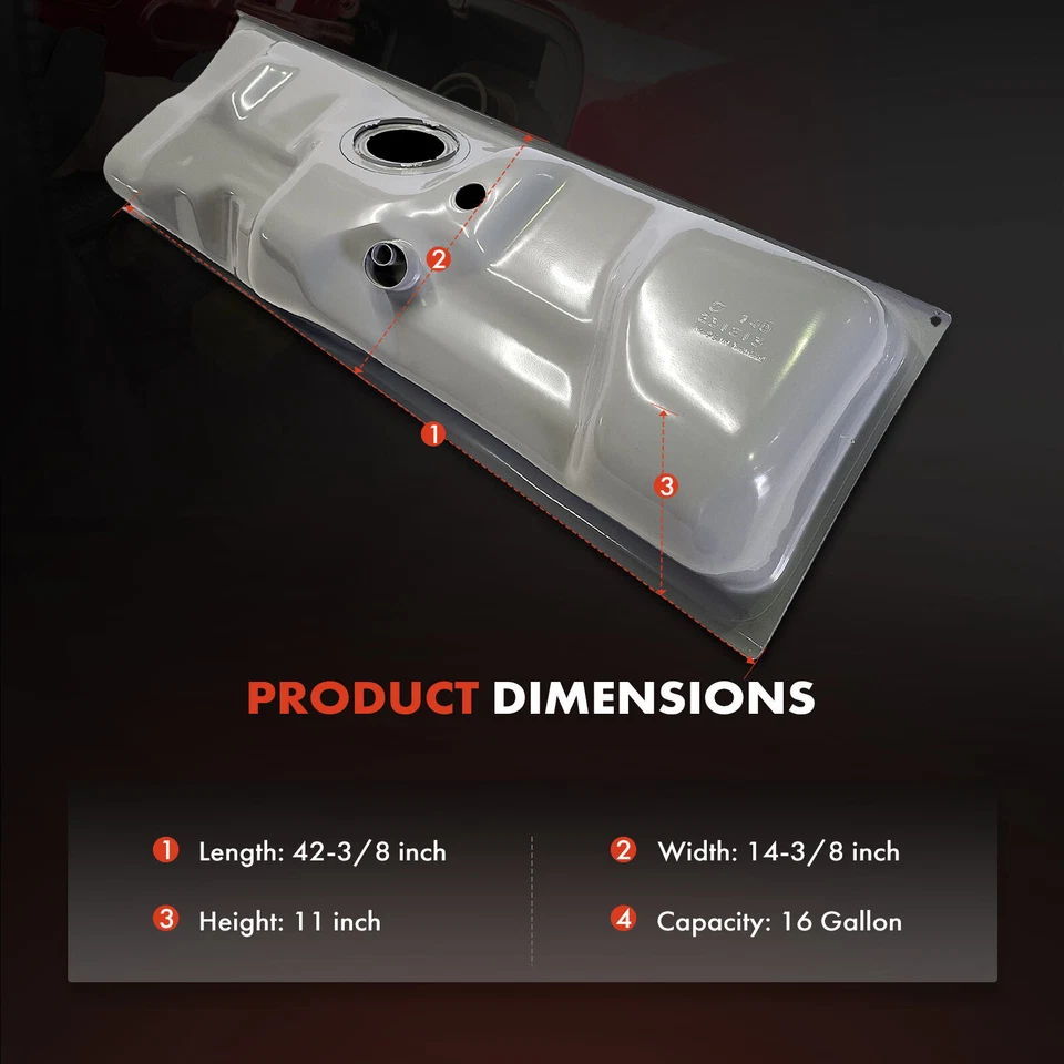 Novo tanque de combustível de 16 galões para chassi de motorhome Ford F-150 F-250 F-350 87-89 F-53 - Imagem 4 de 4