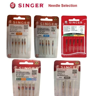 Singer Sewing Machine Needles Domestic - Standard, Ballpoint, Overlock, Quilting