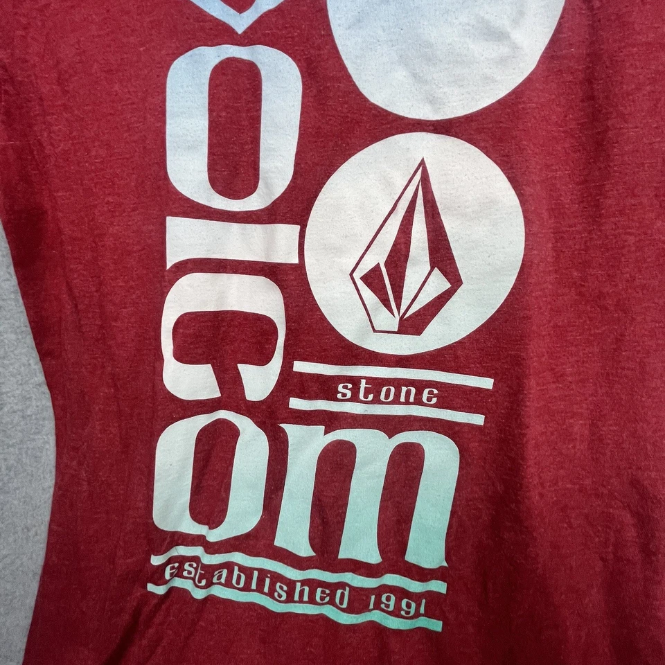 mens volcom t shirt Men’s Medium Red - Image 2 of 4
