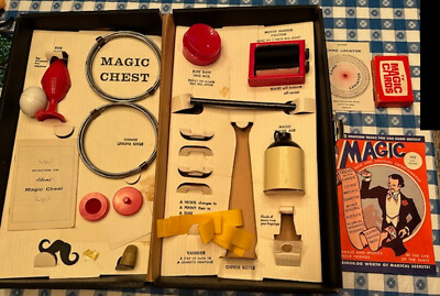 Vintage Adams Magic Chest in cardboard box. Classic tricks in mint ...