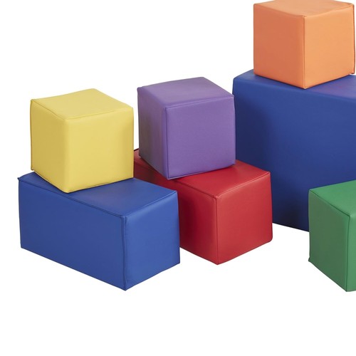Safe and Lightweight Foam Building Blocks: 7-Piece Set for Kids Ages 12M-15Y