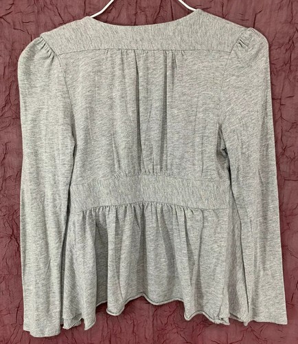 Epic Threads Girls Size M Medium/10 Drape Front Jersey Knit Sweater Marled Gray - Picture 3 of 6