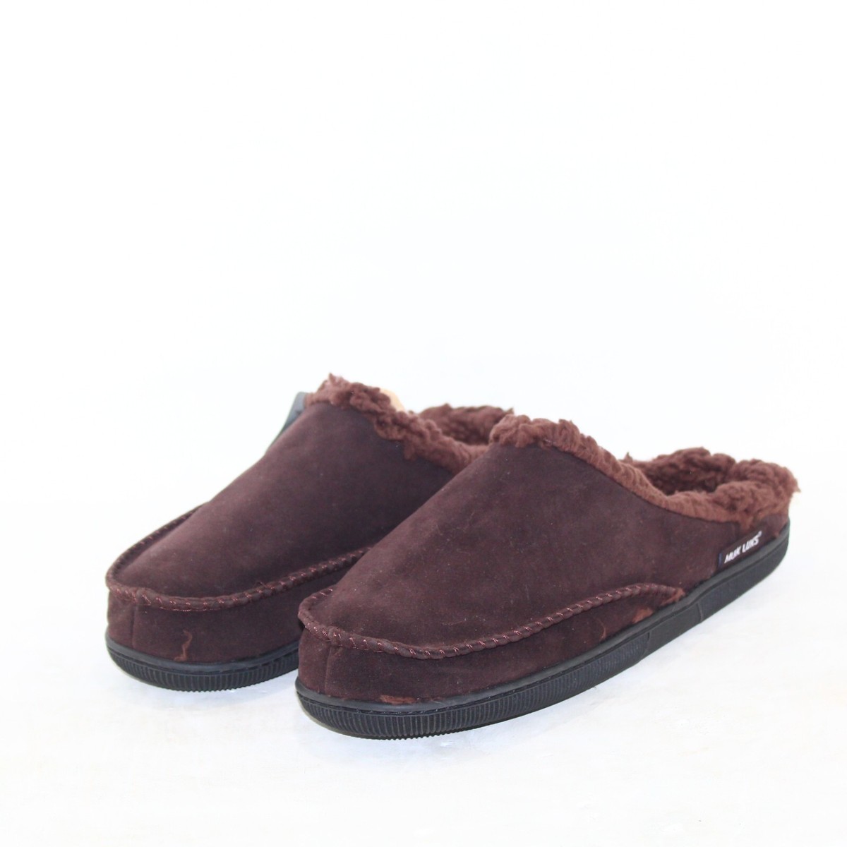 MukLuk mens slippers size Medium (10-11) brown faux fur  display picture 1