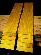1/8": TEN 10 BEAUTIFUL SANDED THIN PIECES OSAGE ORANGE WOOD 12 X 3 X 1/8"
