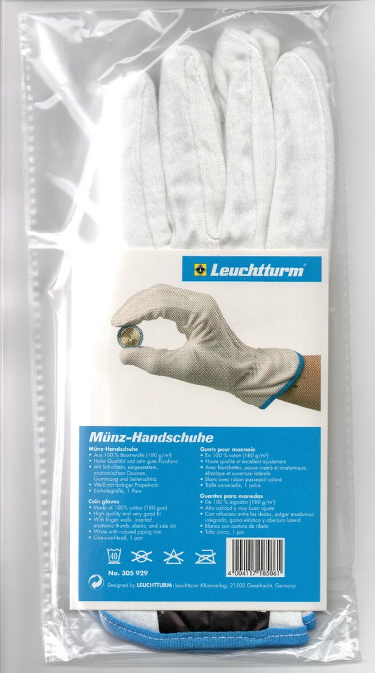 LEUCHTTURM GRUPPE GMBH & CO. KG MÜNZEN-HANDSCHUHE AUS BAUMWOLLE