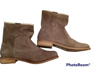 Sole Society Womens Brown Almond Toe Block Heel Ankle Booties Size 11