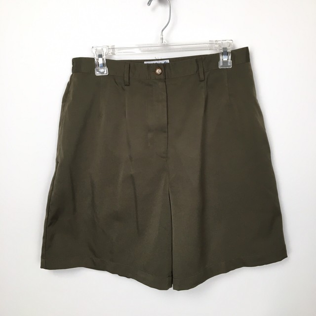 Coral Bay Golf High Rise Army Green Shorts 14 | eBay