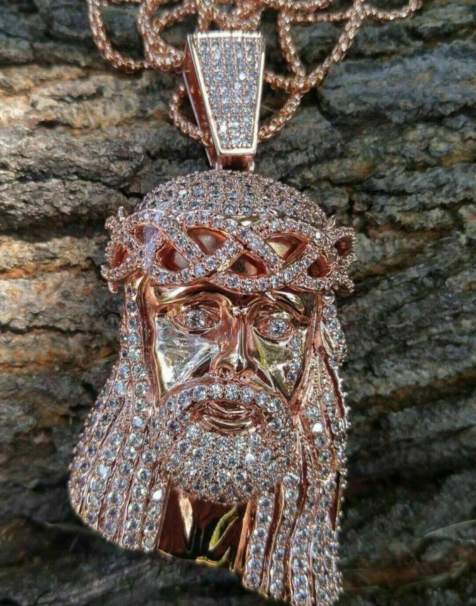 Rose gold 2024 jesus pendant