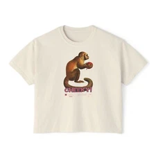 Cheeky Monkey Boxy Tee for Women