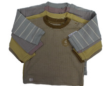 NEXT Baby Shirt Set 4 Pack 6-9 Months Cotton Long Sleeve Neutral Stripes New