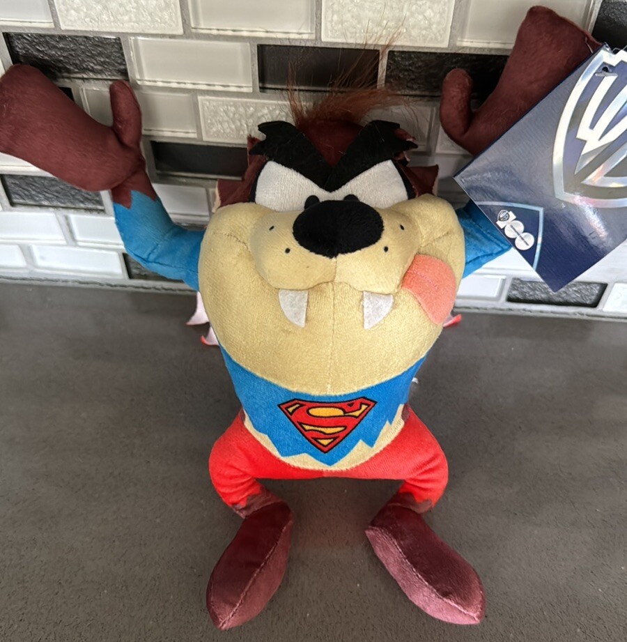 Taz Tasmanian Devil Superman Plush Warner Bros. 100th Anniversary