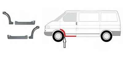 Volkswagen T4 Reparaturblech Radlauf Einsteig vorne Türschweller Schweller L+R - Bild 1 von 2
