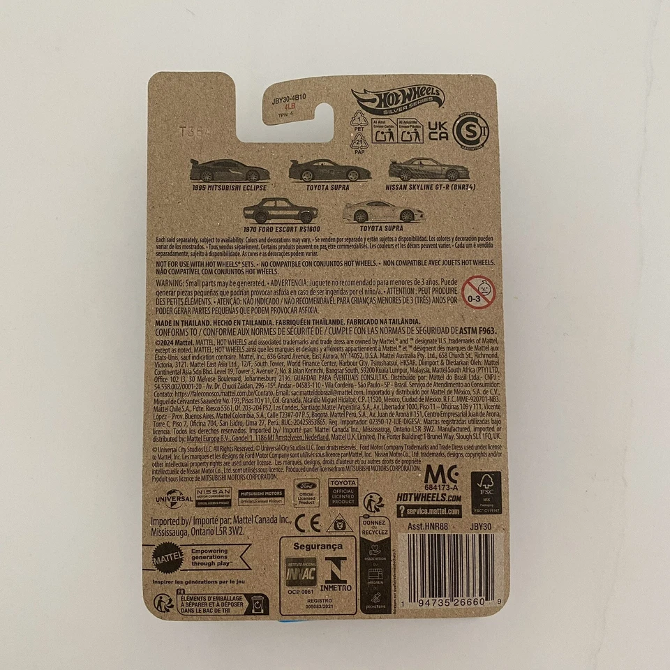 Hot Wheels Brian O’Conner Orange Toyota Supra Fast And Furious 2/5 HNR88 956H - Image 3 of 4