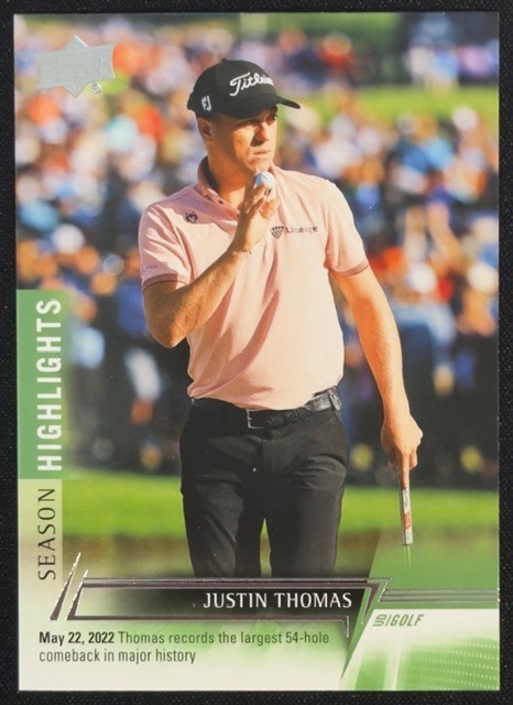 Justin Thomas 2024 Upper Deck Golf Season Highlights #76