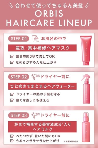 Neu ORBIS Essence In Hair Milk Refill 140g Non-Rinse Treatment Serum aus Japan - Bild 6 von 6