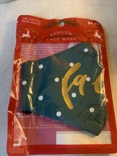 CHRISTMAS FACE MASK FA LA LA ADULT 1 PACK HOLIDAY REUSABLE, BNWT WYZ 