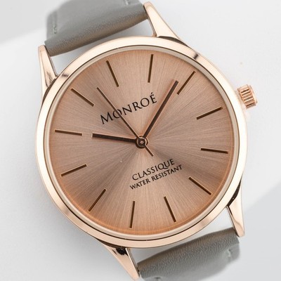 MONROE by MAESTRO Classique Genuine Leather Quartz Women display picture 2