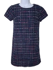 Loft Tweed Sheath Mini Dress Size 00 Classic Office Siren Business Casual