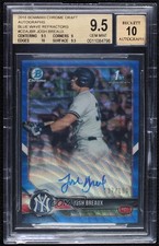 2018 Bowman Draft Chrome Pick Blue Wave Refractor Josh Breaux BGS 9.5 Auto 2yq