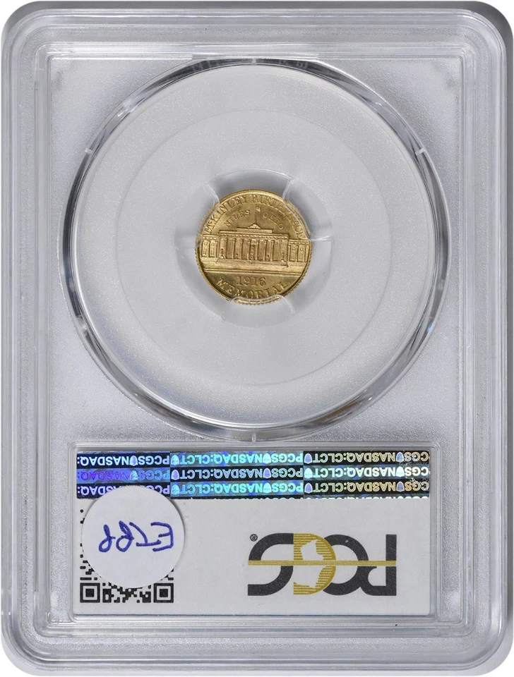 1916 McKinley $1 Gold MS64 PCGS (CAC) - Image 2 of 2