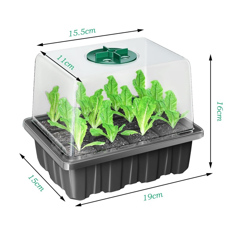 Seed Start-up Germination Tray Set, 6 Trays of 72 Cells, and six Plant ...