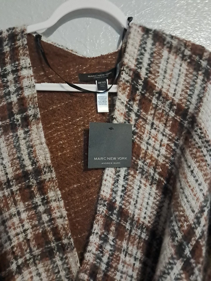 Poncho de mujer New York capa a cuadros talla única Foto 2 de 4