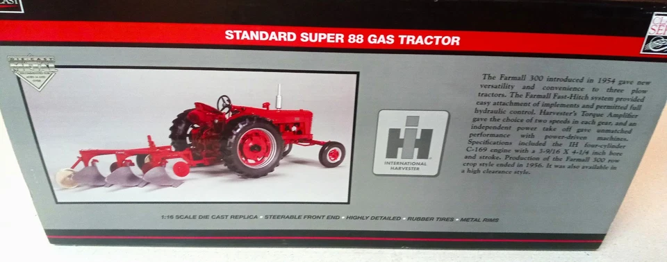 SpecCast 1/16 Scale Farmall 300 Gas Tractor with 311 Moldboard Plow 2008 Box - Image 3 of 4