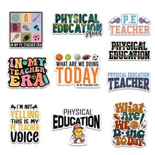 10 Pcs Physical Education Teacher Stickers   Gift for Gym Teachers, Coaches, Par