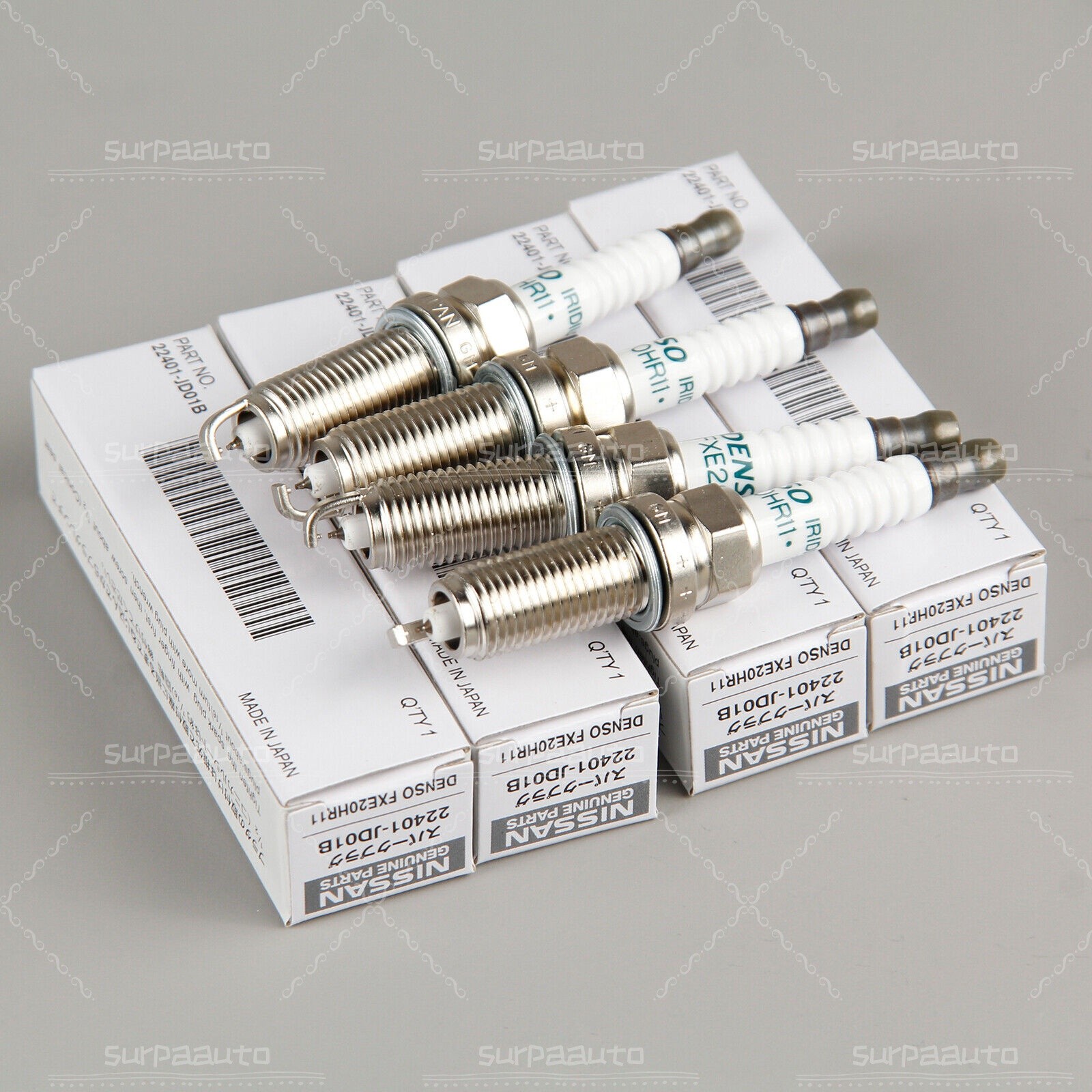 4X FXE20HR11 Iridium Spark Plug For Nissan Cube Versa Altima Sentra 22401-JD01B