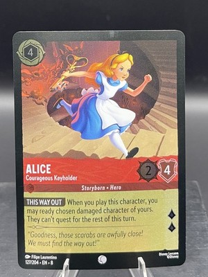 Disney Lorcana-Reign of Jafar-Alice-Courageous Keyholder-#127-Cold Foil Holo-NM