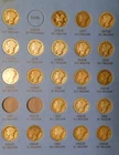 ALMOST COMPLETE COLLECTION OF 74 1916-1945 90% SILVER MERCURY DIMES ALBUM SET