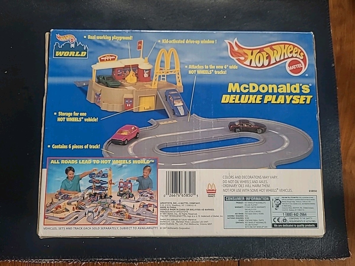 🔥 Hot Wheels McDonald's Deluxe Playset 65850 - 1990s Vintage