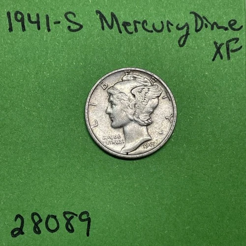 1941-S Mercury Dime 10c Xf Extra Fine 90% Silver See Pictures