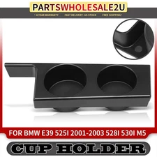 Front Console Black Cup Holder Drink Bottle Stand for BMW E39 525i 530i M5 528i