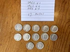 Lot Of 12 Roosevelt Dimes 1960’s Circulated Condition