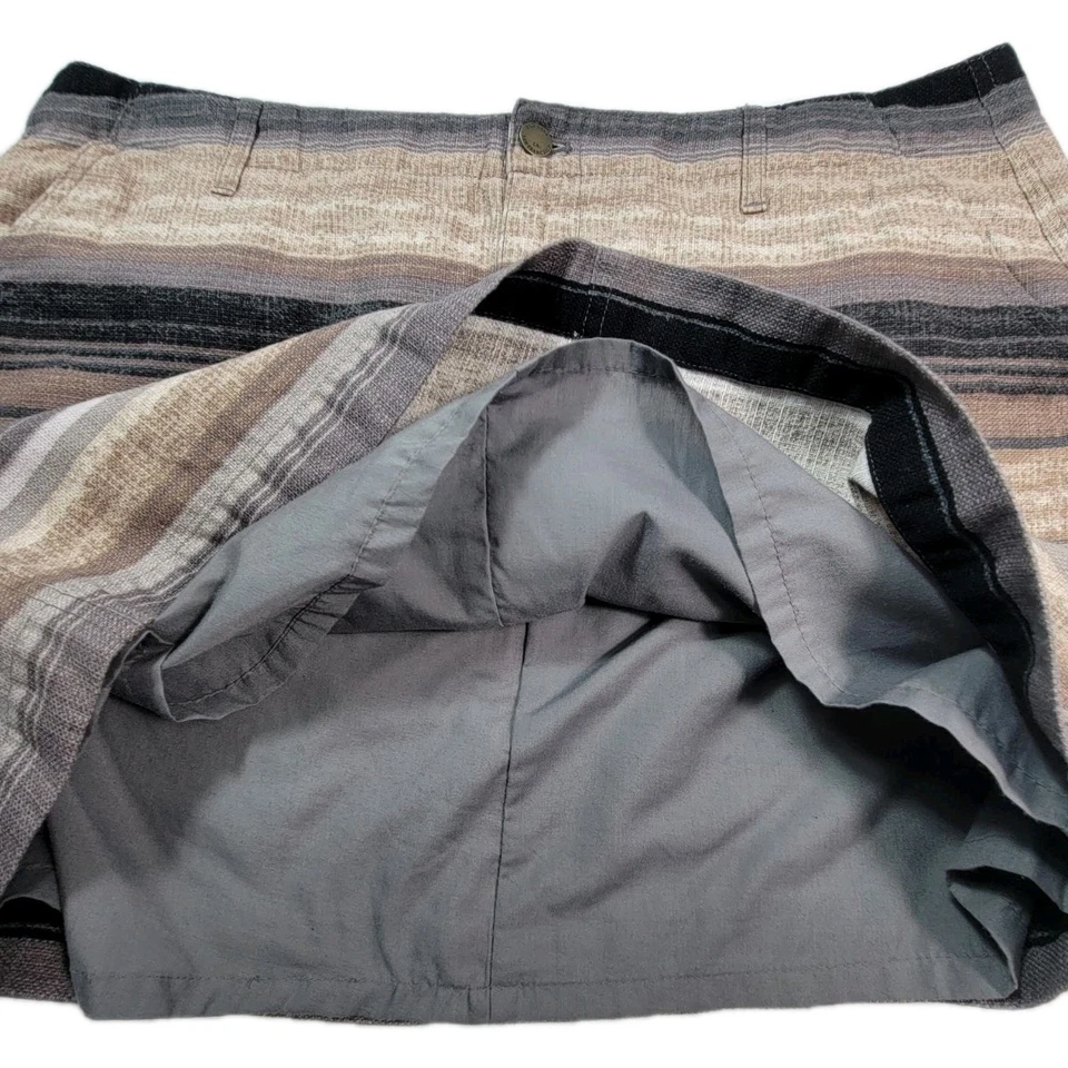 Falda Old Navy Línea A Sobre la Rodilla Mujer Talla XL Rayas Marrones Foto 3 de 4